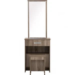 NAOMI DRESSING TABLE WITH STOOL SONOMA DARK