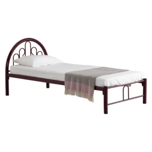 ALVIS SINGLE BED WITH 1900MM SIDE RAIL MAROON