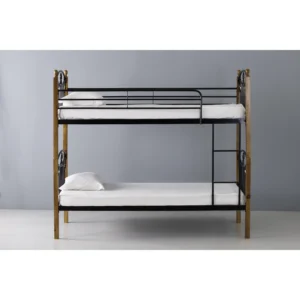 DERRICK DOUBLE DECKER WITH 1900MM SIDE RAIL DIRTY OAK/BLACK