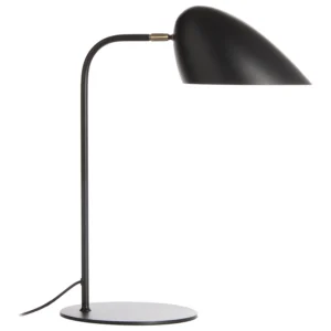 GERBIL MATT BLACK AND MATT ANTIQUE BRASS TABLE LAMP (CCC)