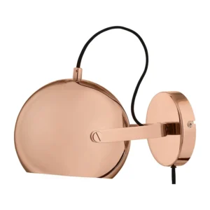 SLUG GLOSSY COPPER WALL LAMP WITH HAND (CE)
