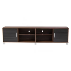 DAYTON 1.8M TV CABINET NATURAL WALNUT/BLACK ASH
