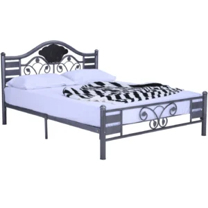 KINTA QUEEN BED WITH 1900MM SIDE RAIL ANTIQUE SILVER