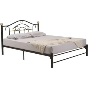 REGAN QUEEN BED WITH 1900MM SIDE RAIL BLACK
