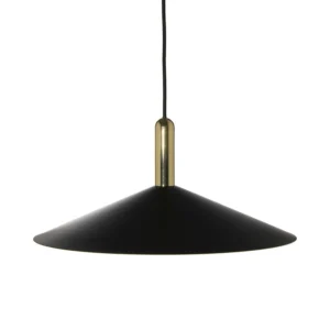 MITES MATT BLACK AND GLOSSY BRASS PENDANT LAMP (CCC)