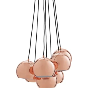 SLUG GLOSSY COPPER SET OF 7 MULTI PENDANT LAMP (CCC)