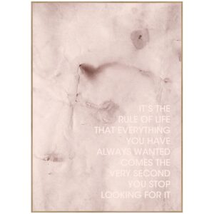 THE RULE OF LIFE PRINTED ART IN OAK FRAME (#)