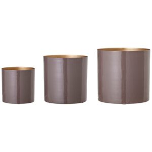 SET OF 3 SIZES FLOWERPOT IN PURPLE COLOUR (#)