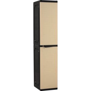 OPTIMUS SLIM STORAGE CABINET BEIGE/BLACK