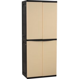OPTIMUS LARGE STORAGE CABINET BEIGE/BLACK