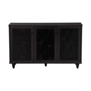 ALMO 3 DOOR SHOE CABINET LIGHT CAPPUCCINO