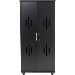 HASTING 2 DOOR SHOE CABINET BLACK