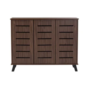 IRAN 3 DOOR SHOE CABINET NATURAL WALNUT