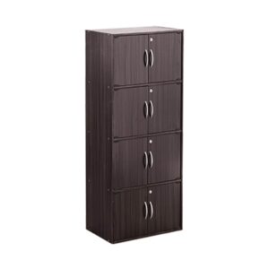 CODEY 8 DOOR STORAGE BOX WITH LOCK LIGHT CAPPUCCINO