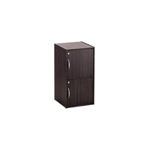 CODEY 2 DOOR STORAGE BOX WITH LOCK LIGHT CAPPUCCINO