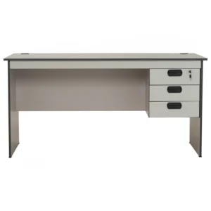 ECO 5' OFFICE TABLE GREY WITH 2 CABLE HOLE