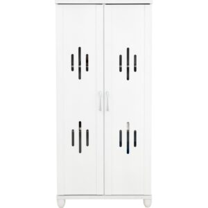 HASTING 2 DOOR SHOE CABINET WHITE