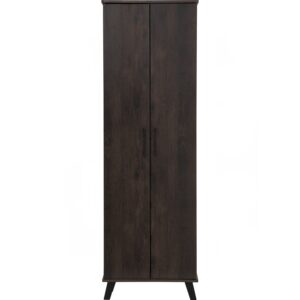 EVERETT 2 DOOR SHOE CABINET BLACK/WALNUT