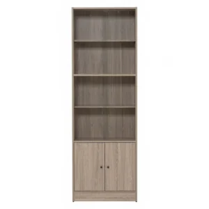 ECO FILE CABINET WITH GLASS DARK OAK