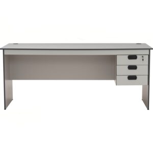 ECO 6' OFFICE TABLE GREY WITH 2 CABLE HOLE
